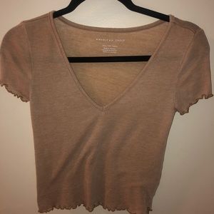 American Eagle Ruffle Hem Shirt